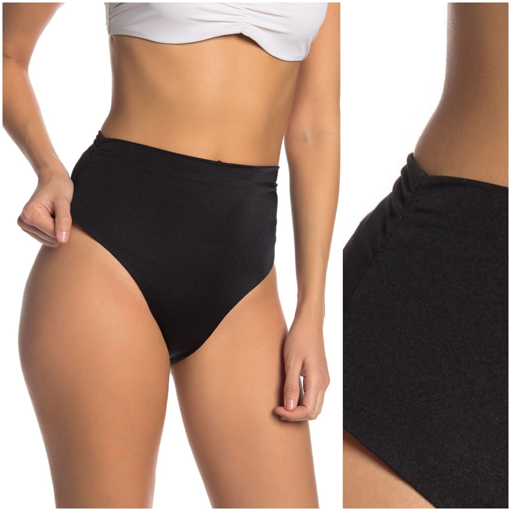 NWT Tahari Shirred High Waist Bikini Bottoms